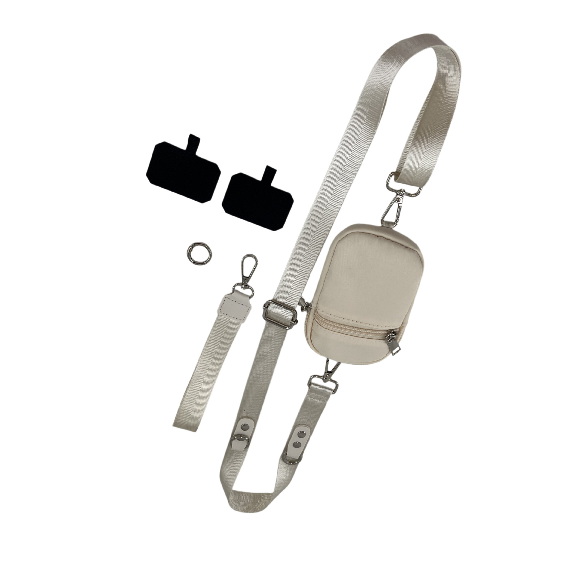 Twill Glossy Ribbon Phone Lanyard Detachable Wrist Strap With A Small Coin Pouch 7