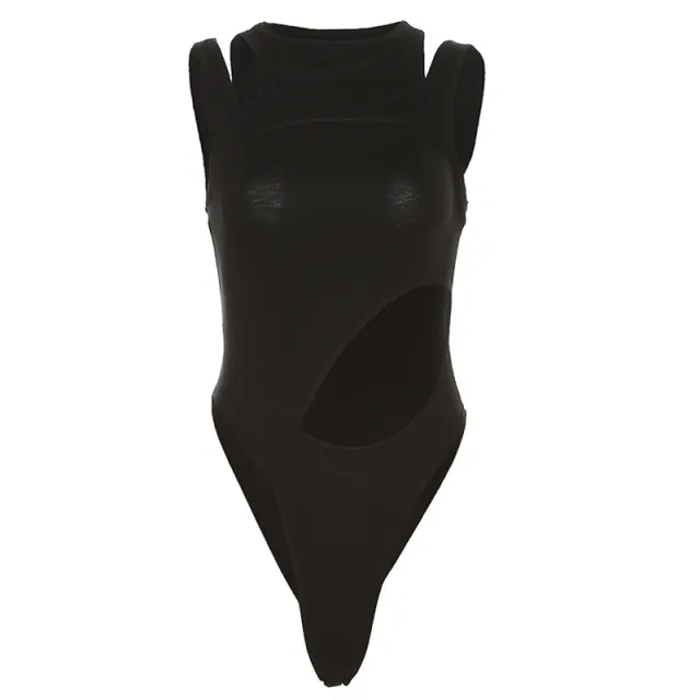 Fashion Sleeveless Cutout Jumpsuit Black - Shop at LoveMi