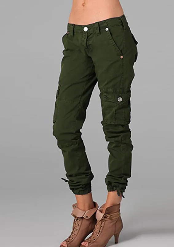 Multi Pocket Workwear Tactical Pants European And American Sports And Leisure Army Green - Shop at LoveMi