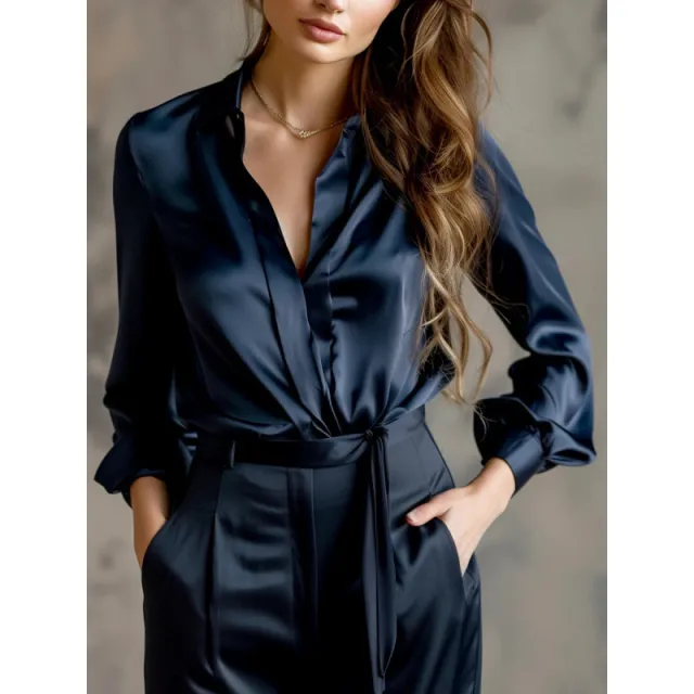 Solid color Casual Loose fit Women's Shirt 137 Tlsdcs 5 M - Shop at LoveMi