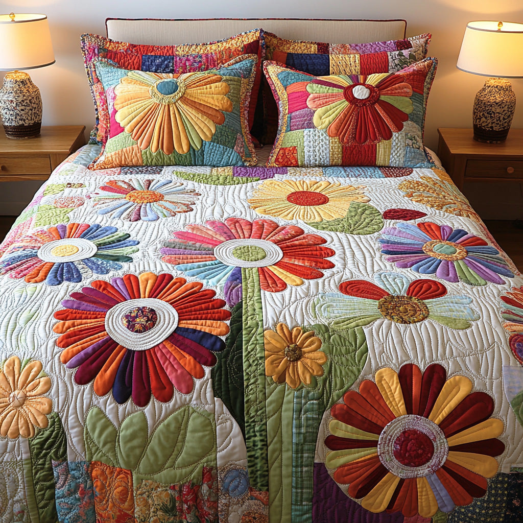 Kaleidoscope Pattern Bed Cover Three-Piece Set — foto 10