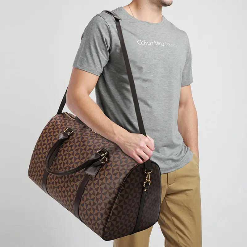 Large-Capacity Business Travel Duffel Bag Printed Boston