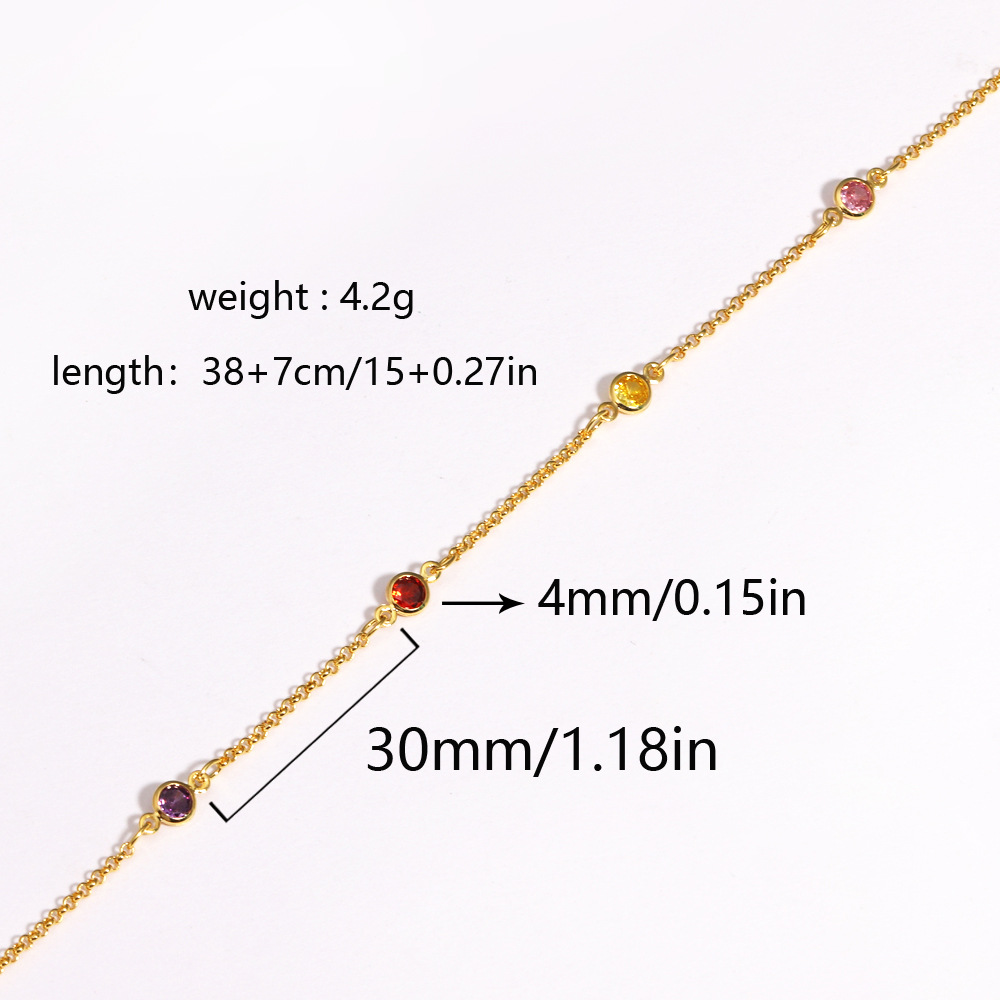 Retro-style Colorful Zircon Womens Necklace