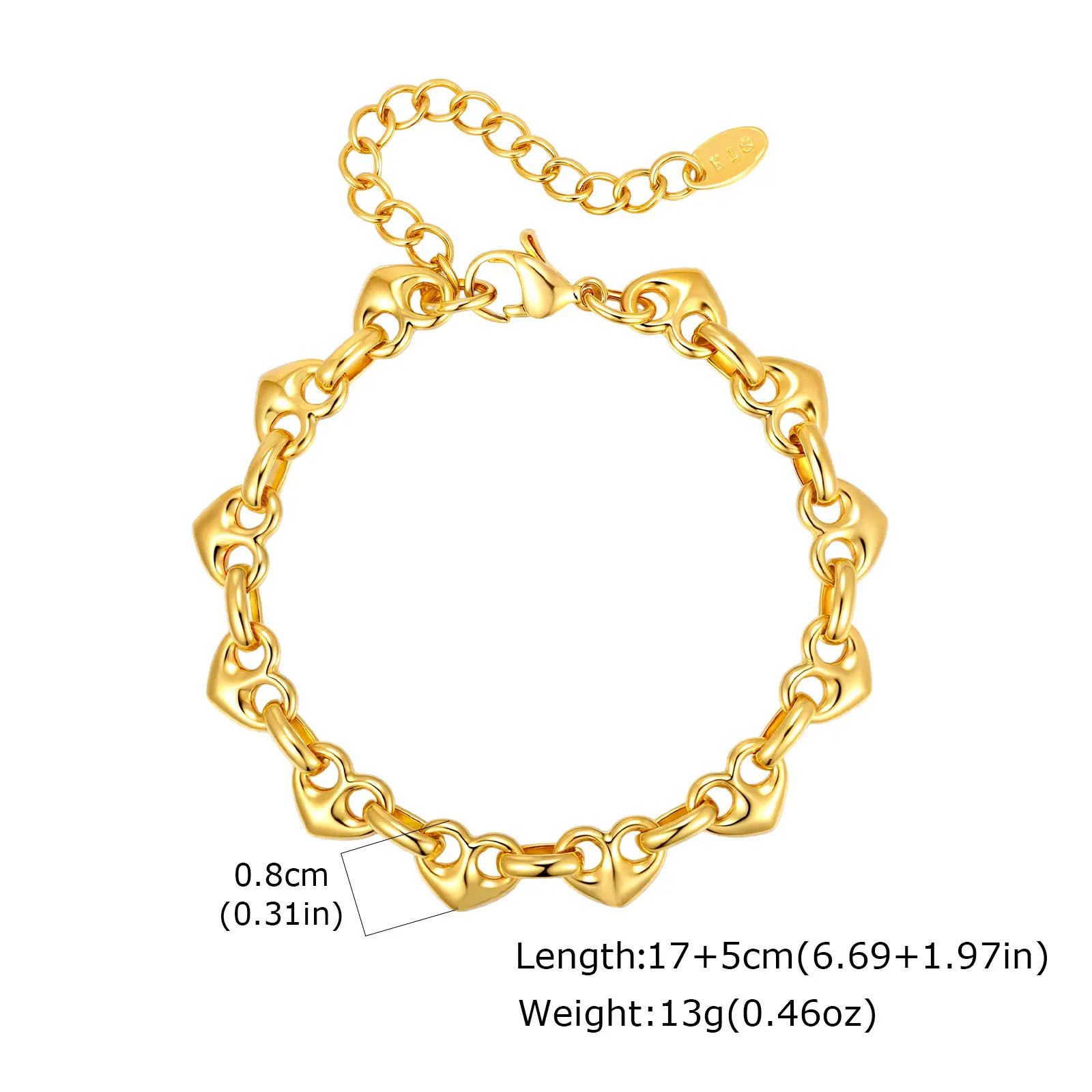 Stainless Steel Cross-border European And American Fashion Hip Hop All-match Niche Bracelet