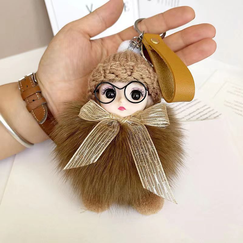 Title 11, Fox Plush Big Eyes Cute Baby Key Ornament