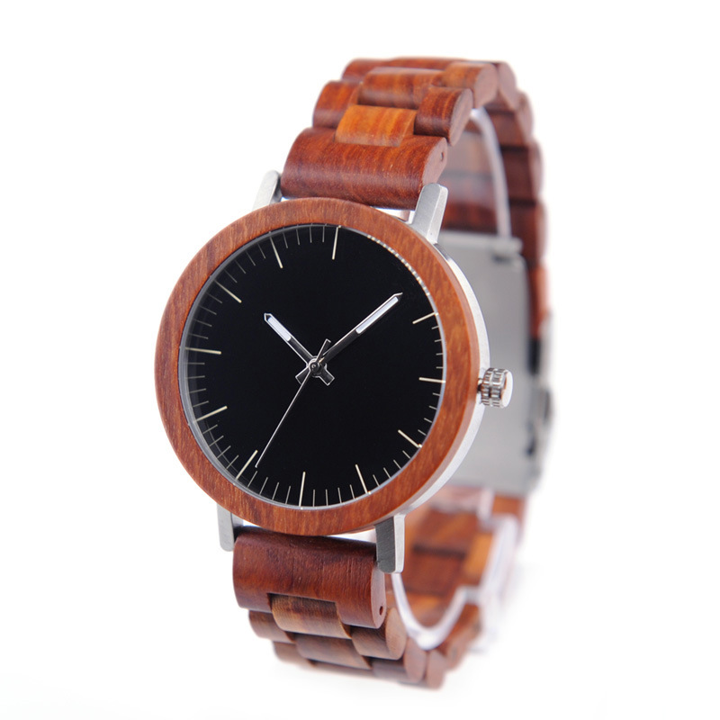 Simple Classic Wooden Analog Quartz Watch 4