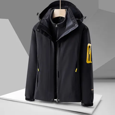Outdoor Windproof Shell Jacket with a Detachable Inner Liner