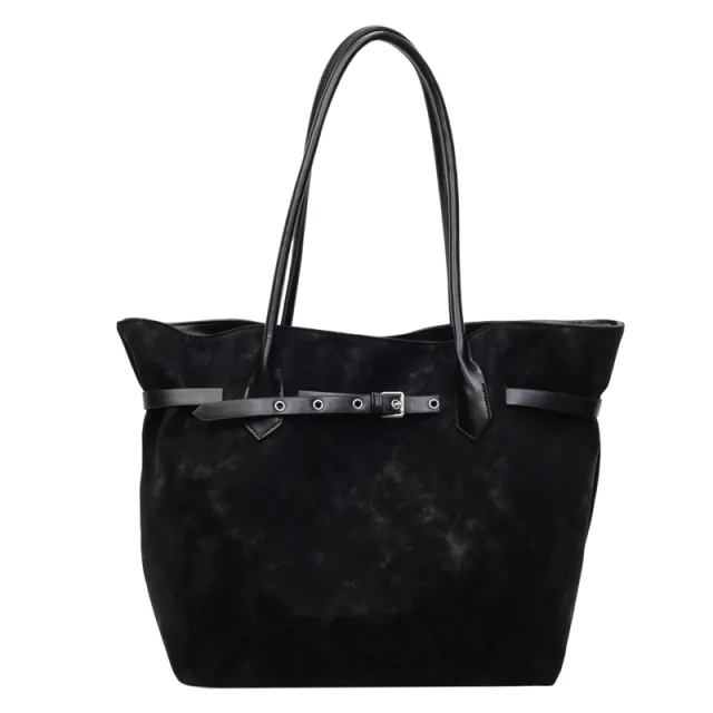 Retro Large Capacity Tote Bag For Women Black - Shop at LoveMi