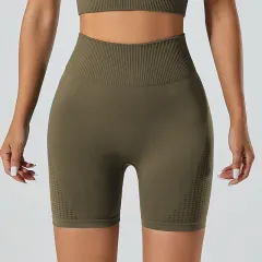 Sports Underwear Yoga Pants Top - Khaki - View 1