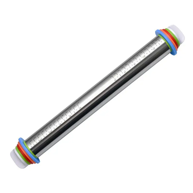 Stainless Steel Adjustable Thickness Kitchen Tools Rolling Pin