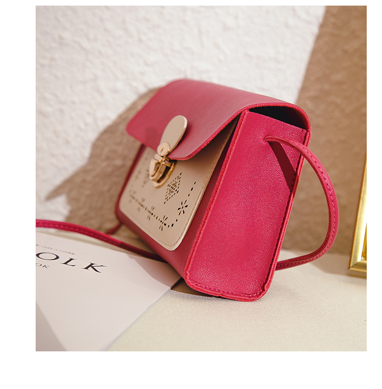 Title 16, Small square bag double color matching shoulder...