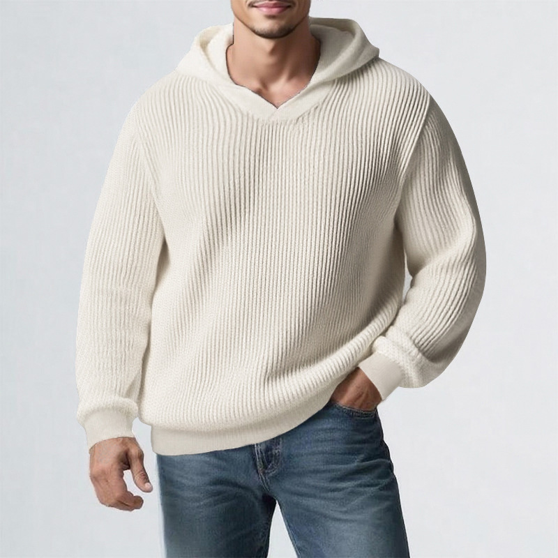 Mens Thickened Hooded Sweater For Winter