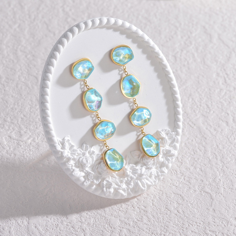 Irregular Geometric Sweet Style Earrings Stainless Steel