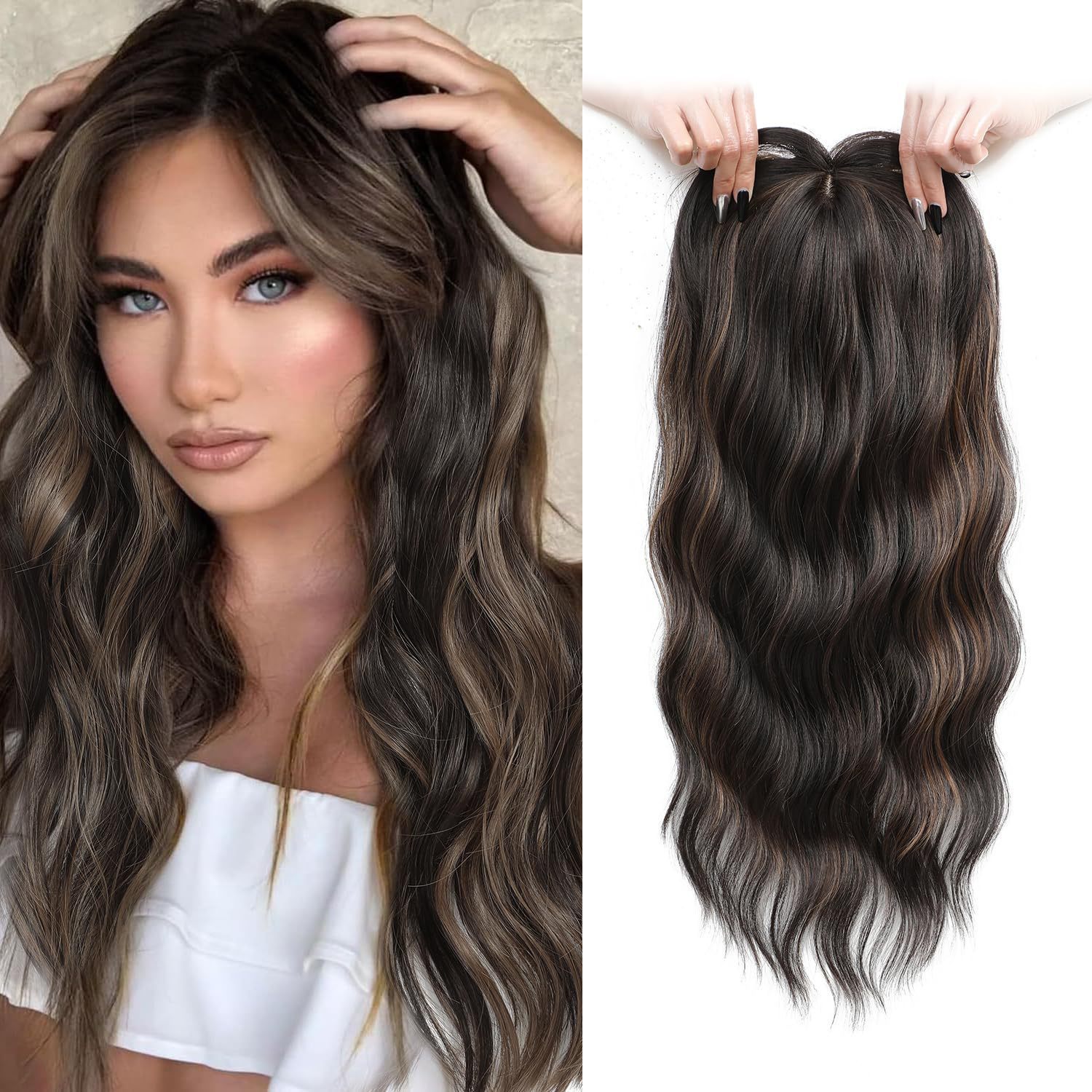 Handwoven Lace Hair Extension Piece European And American-style Long  Voluminous Wavy Curls For Women