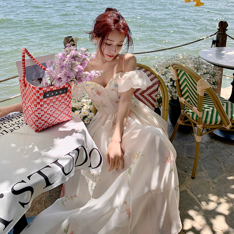 Summer Fairy Chic Waist-tight Seaside Vacation Fairy Skirt