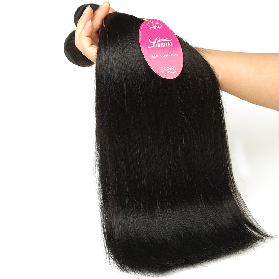 Title 7, Real human hair straight wave hair curtain, nat...