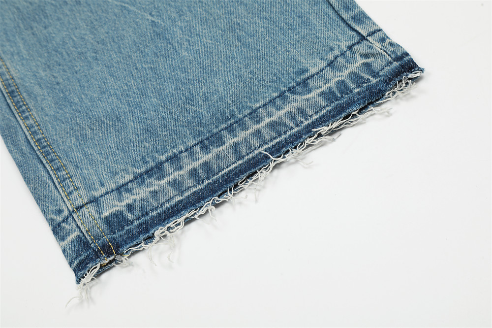 Loose Washed-out Straight-leg Pants Male