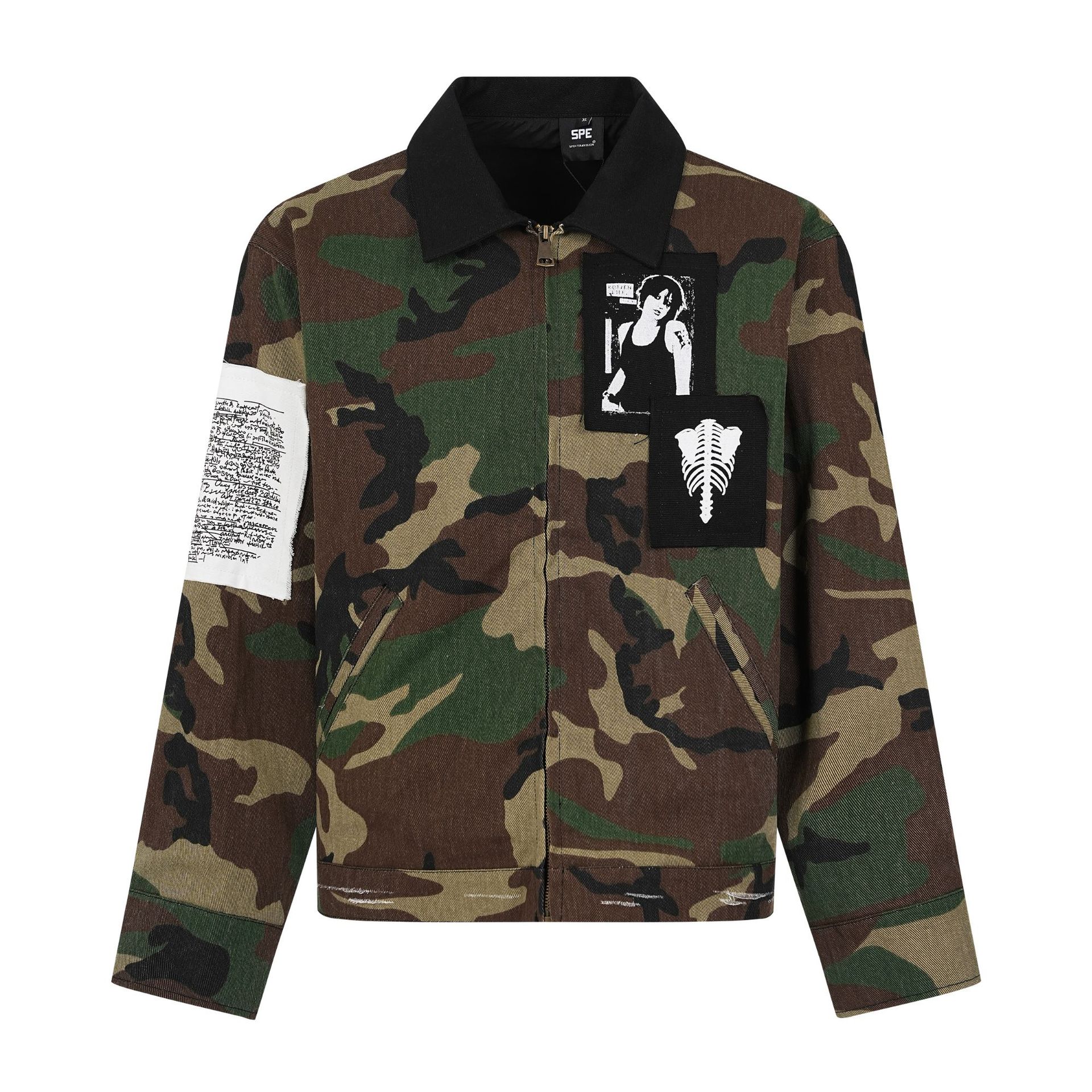 American Style Street Fashion High Street Personality Camouflage Jacket Coat