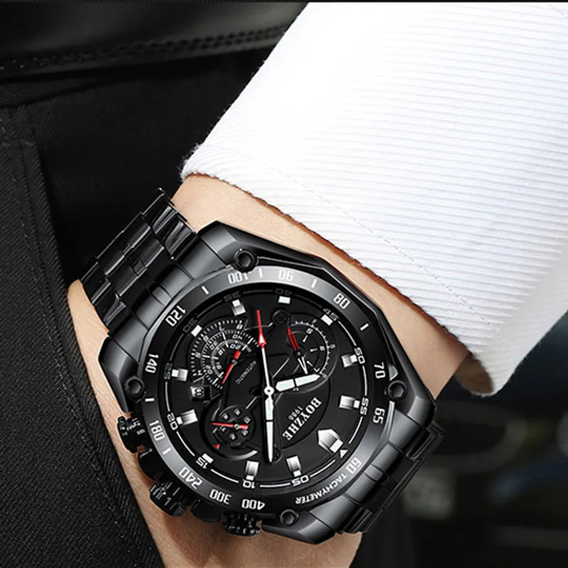 Detailed view of the automatic mechanical watch face