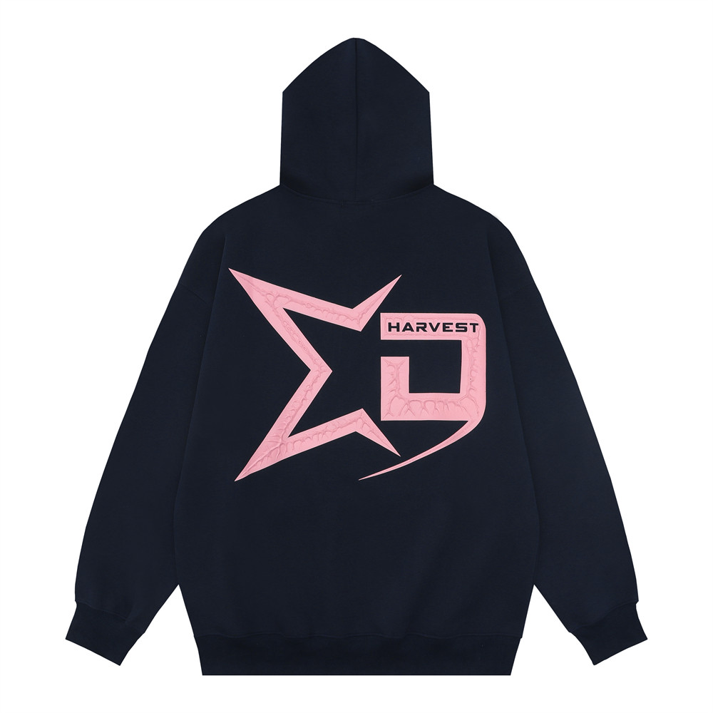 Five-pointed Star Letter Printed Hoodie