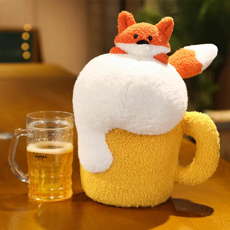 Home Decoration Beer Cow Doll Pillow