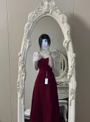 Wine Red Mid Length