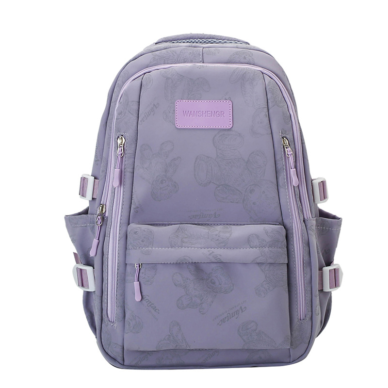Casual Canvas Zipper Notebook Backpack 7