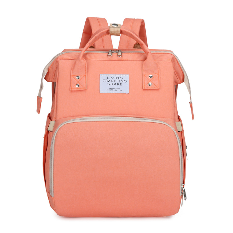 Large-capacity Mom-and-baby Backpack Flesh Pink