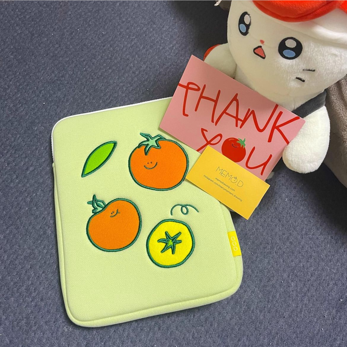 Embroidered Tomato Tablet Inner Bag Notebook - Image 11