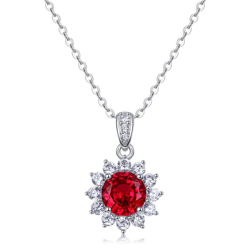SUNFLOWER Cultivate Red Treasure Pendant Necklace S925 Silver