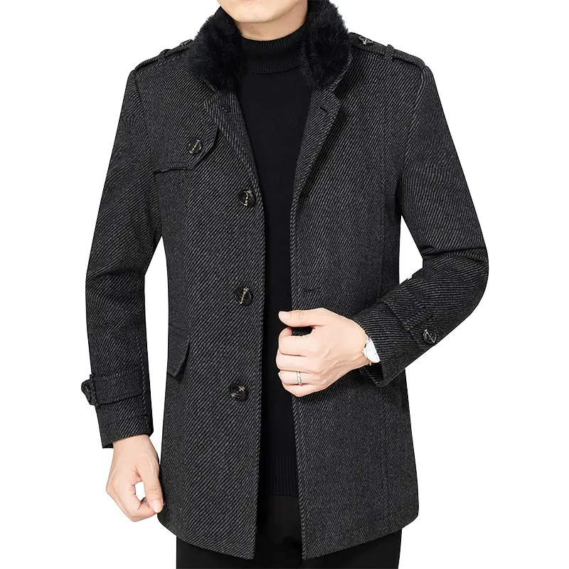 AutumnWinter Wool Coat Casual Lambswool
