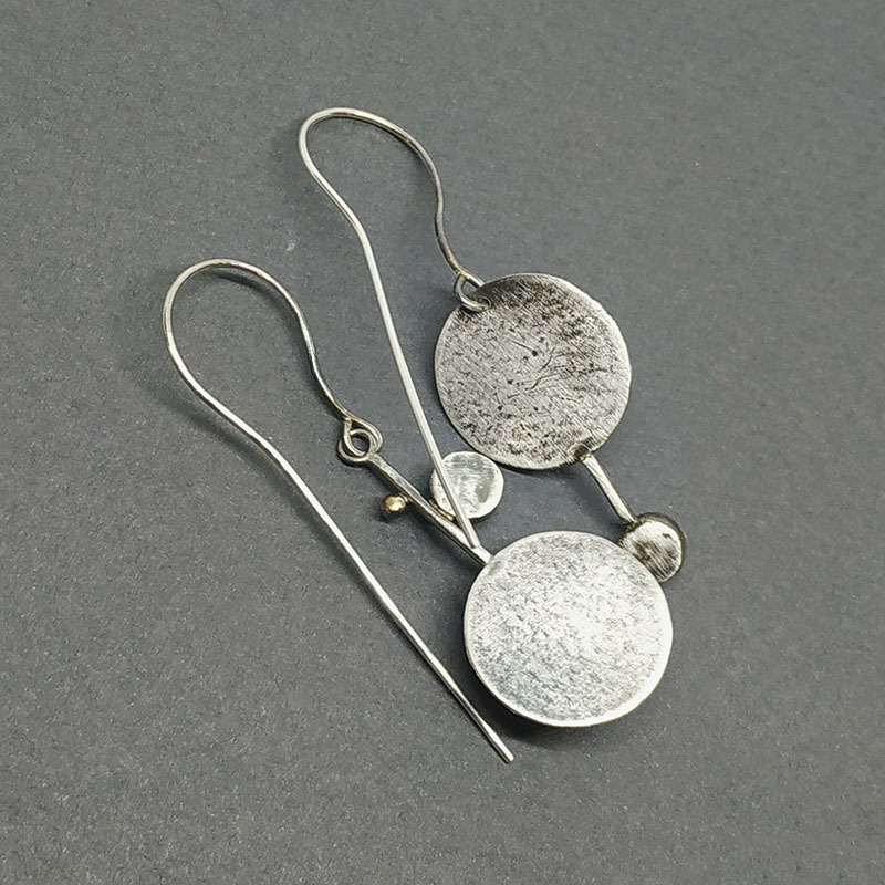 Fashion Blue Gem Earrings Artistic Retro