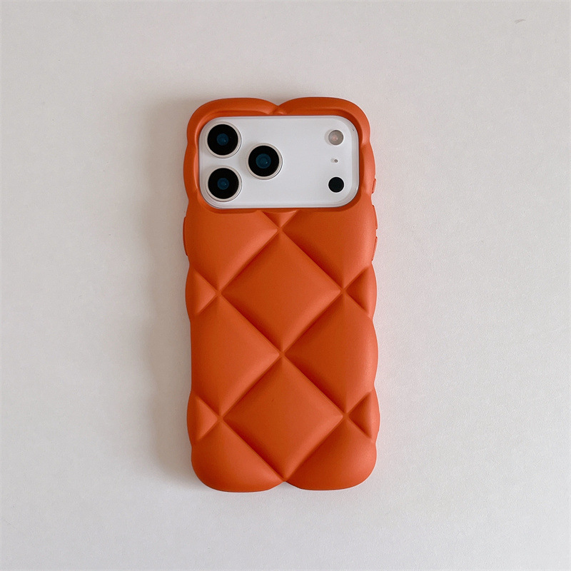 Leather Diamond Patterned Drop-proof Phone Case