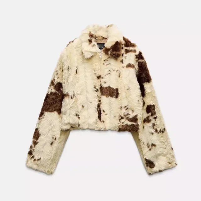 European And American Style Fall And Winter Lapels Casual Top Contrast Color Jacket - Shop at LoveMi