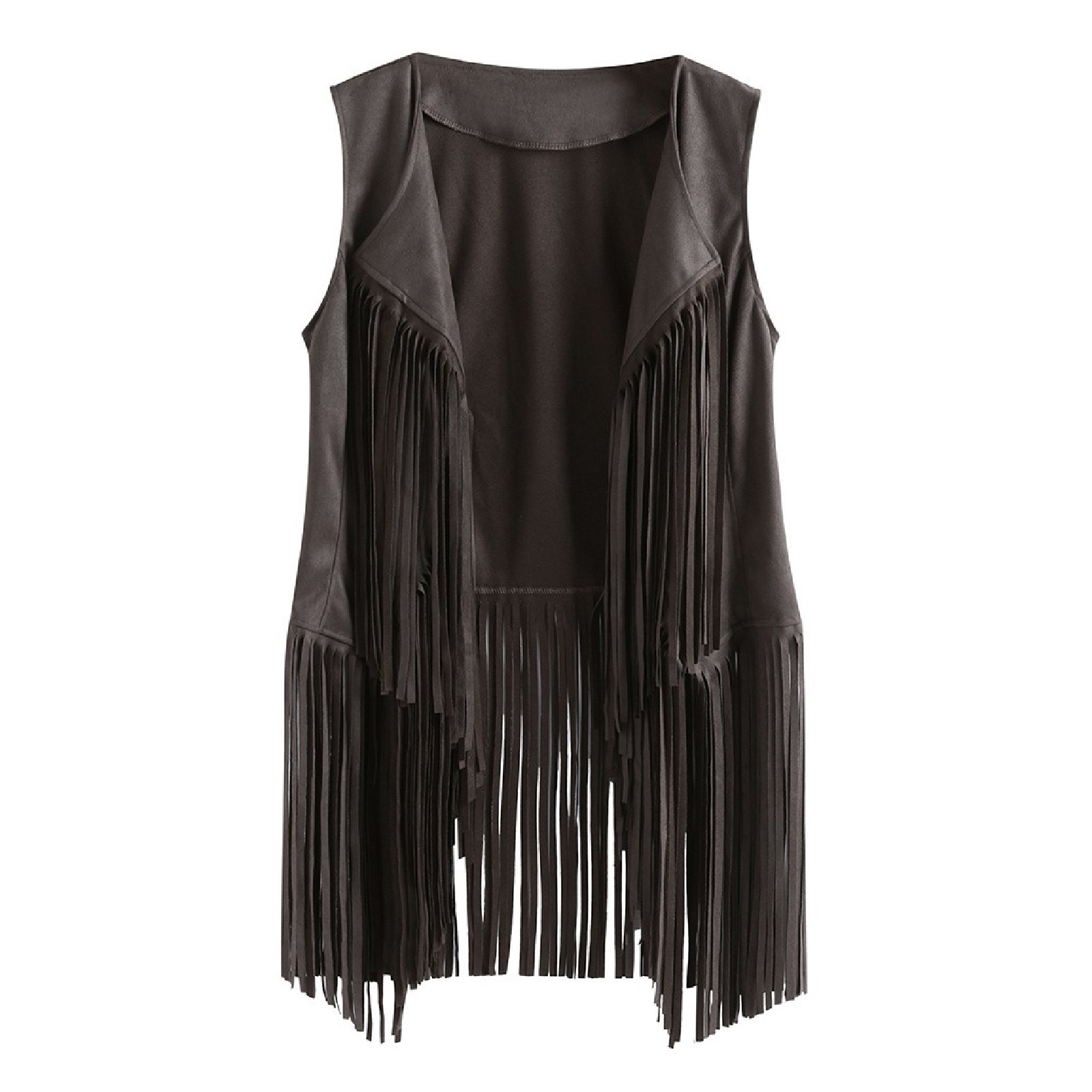 Title 33, Fashion Thin Tassel Sleeveless Vest for Women. ...