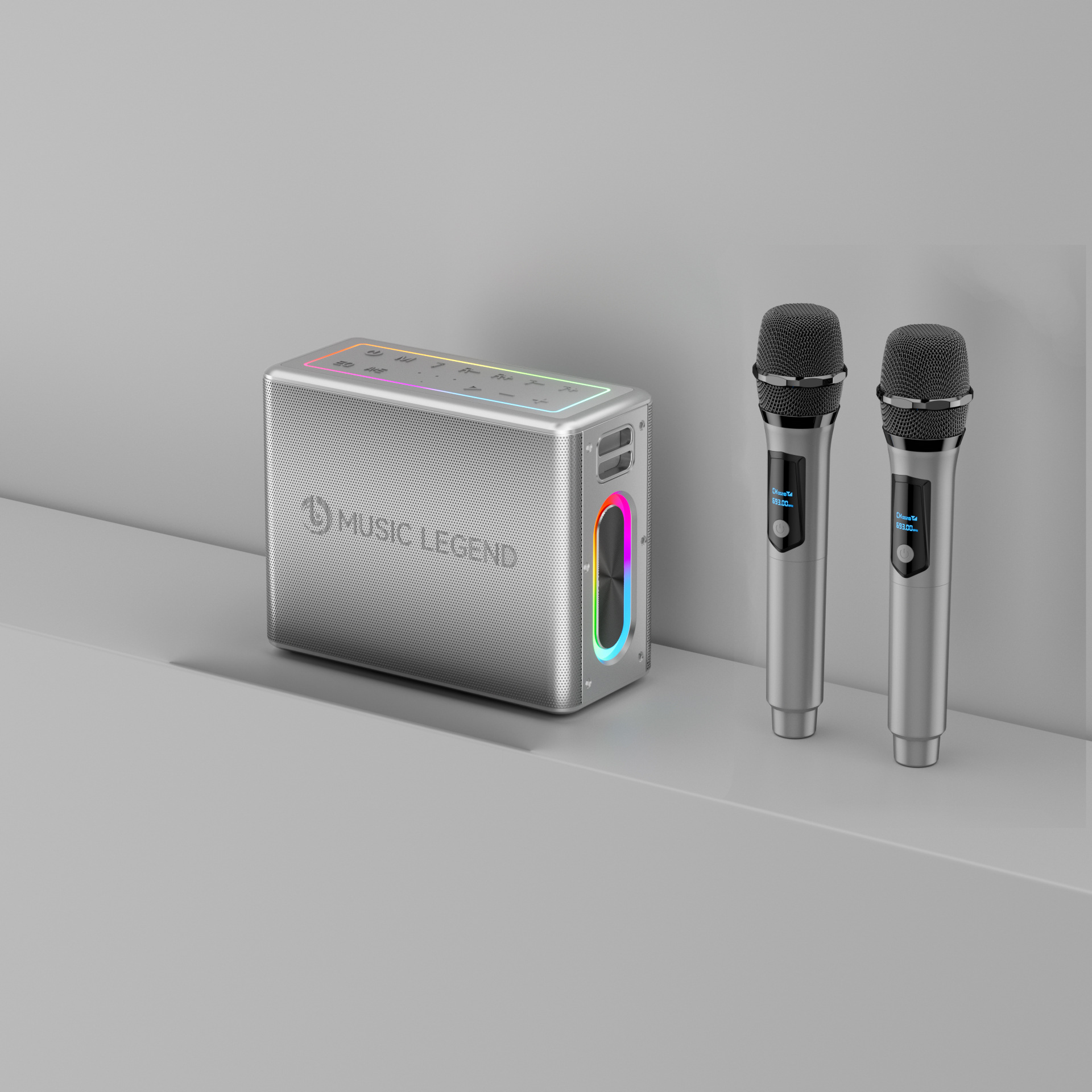 Silver Dual Microphone