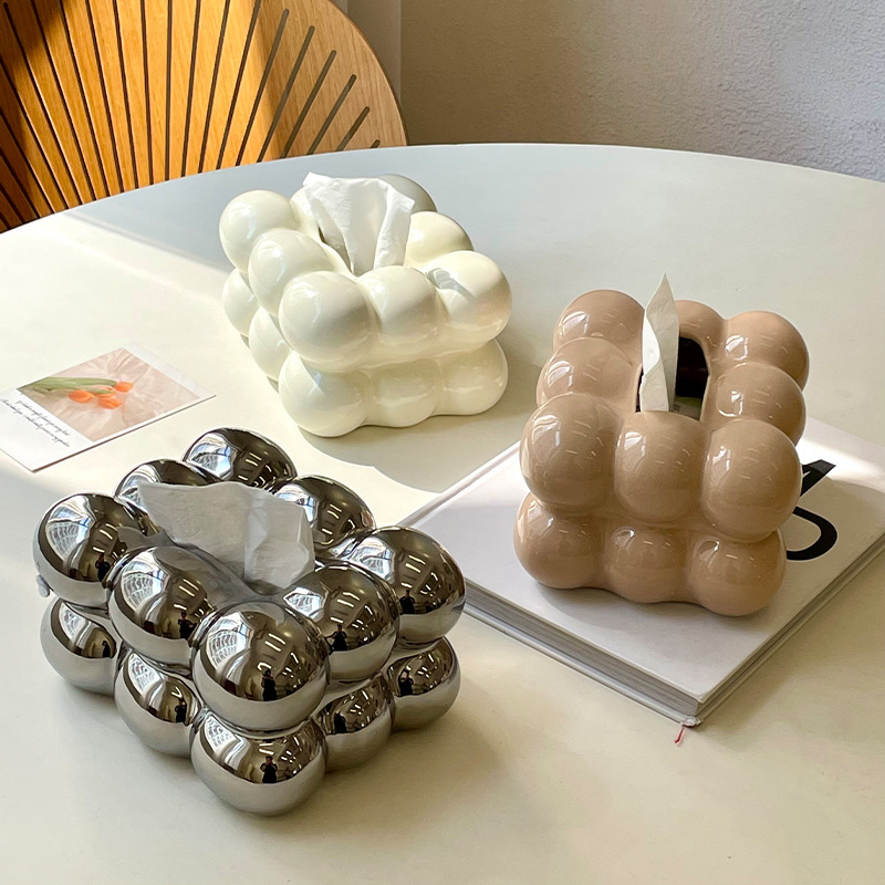 Creative Trending Cotton Candy Dining Table Ceramic Tissue Box