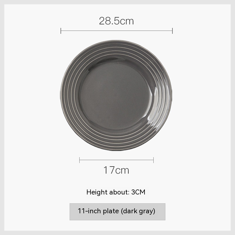 11inch Plate Dark Gray