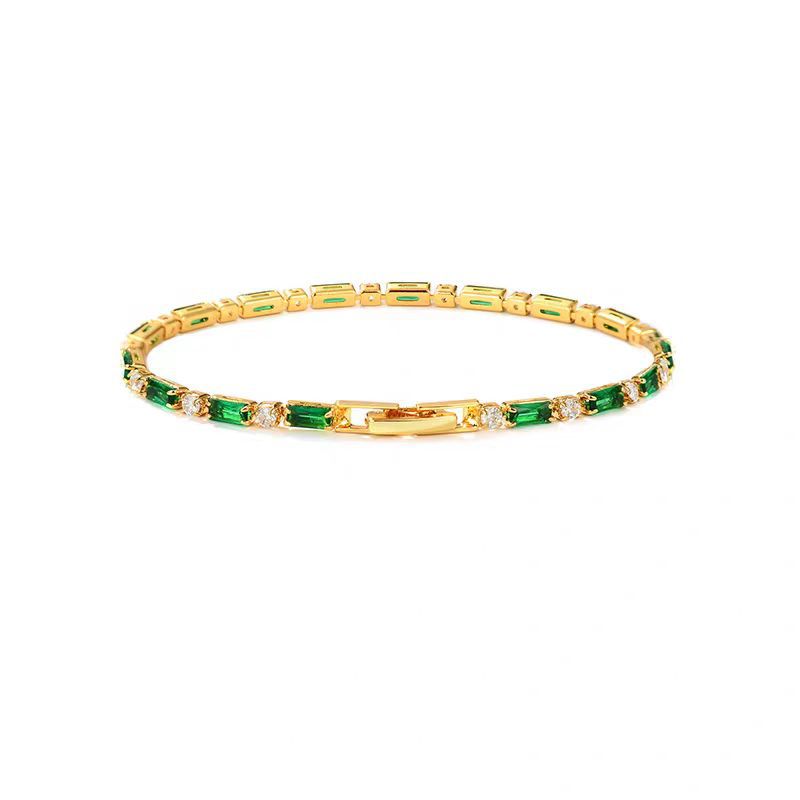 Luxury, High-end Glass Tennis Bracelet Jewelry