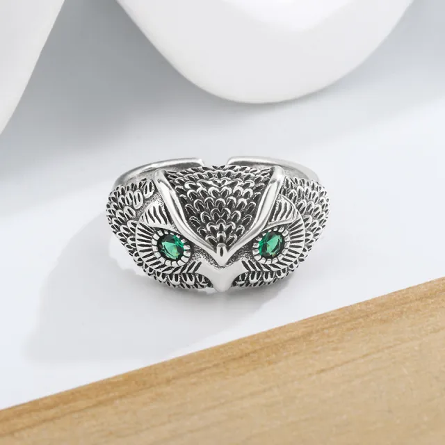 Retro Vintage Casual Owl Ring Turquoise - Shop at LoveMi