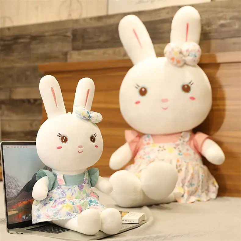 Children's Floral Skirt Cute Rabbit Plush Toy