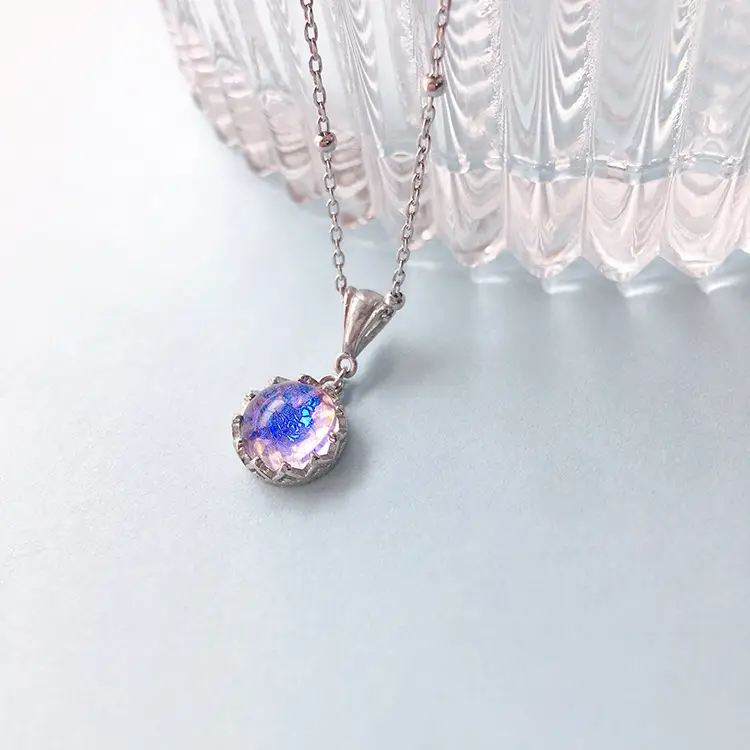 Glass 925 Silver Necklace Pendant