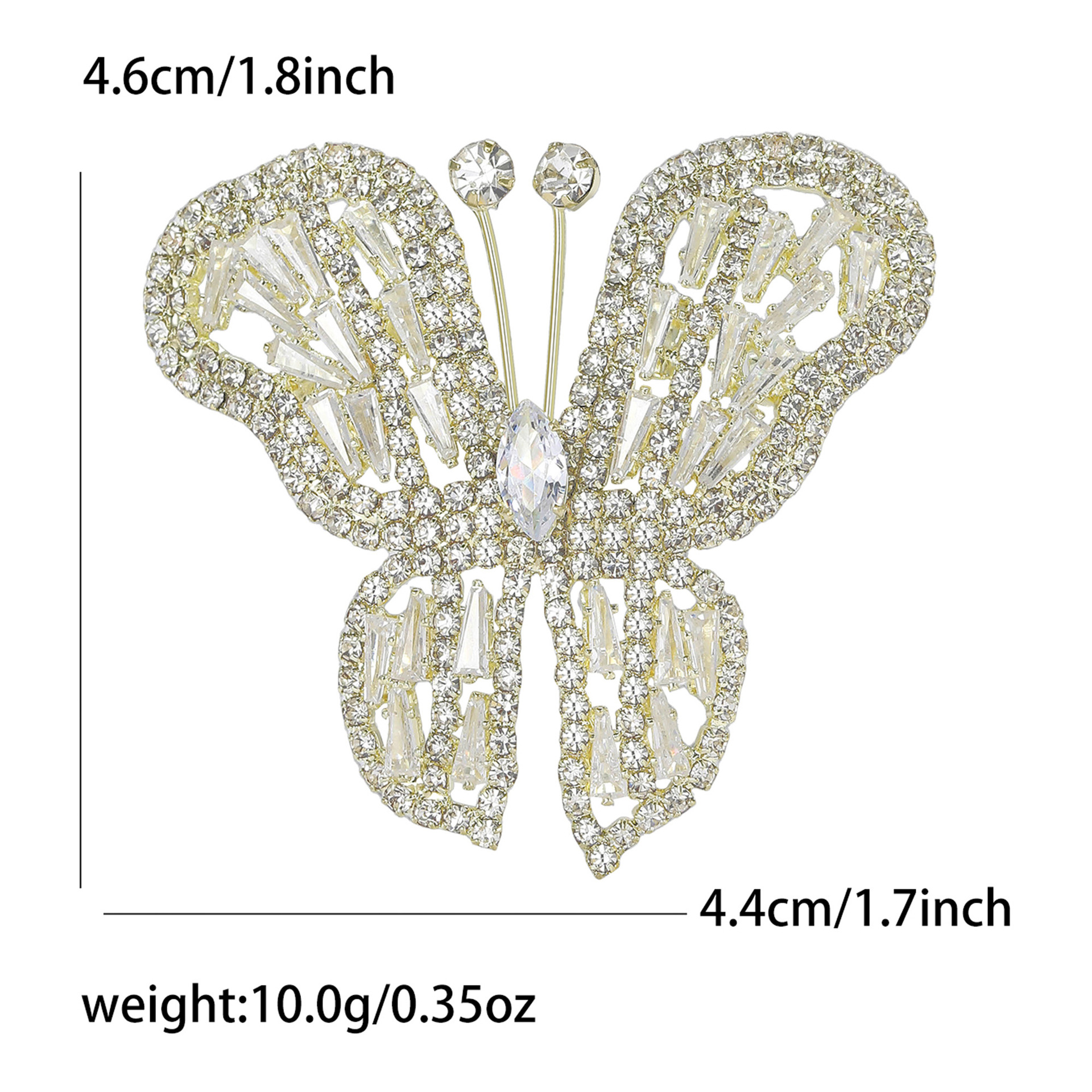 Gold Butterfly Brooch Close-up