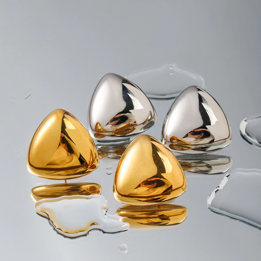 Women's Stylish Glossy Triangle Earrings