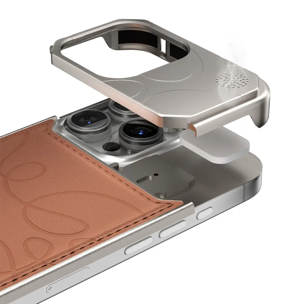 Precise Hole Full-Coverage Drop-Resistant Simple Leather Phone Case