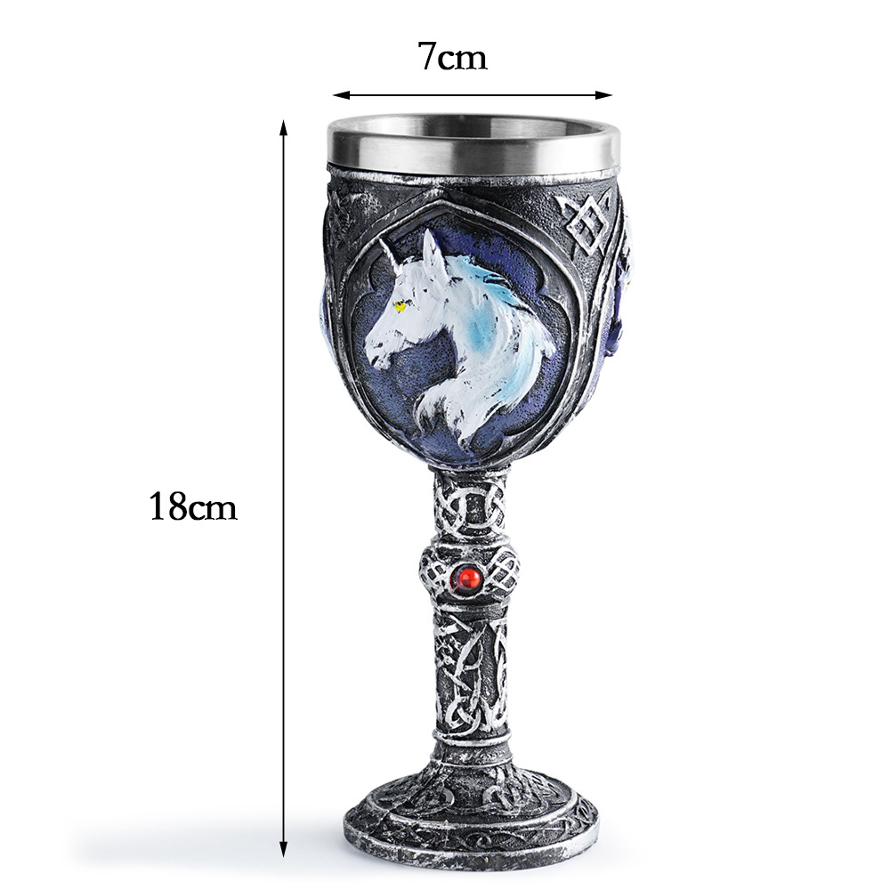 Skull Wine Glass Resin Skull Rh6191 - Shop at LoveMi