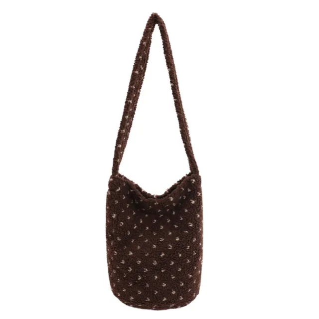 PlushLarge CapacityBreathable Shoulder Bag In A Relaxed Style For Women Brown - Shop at LoveMi