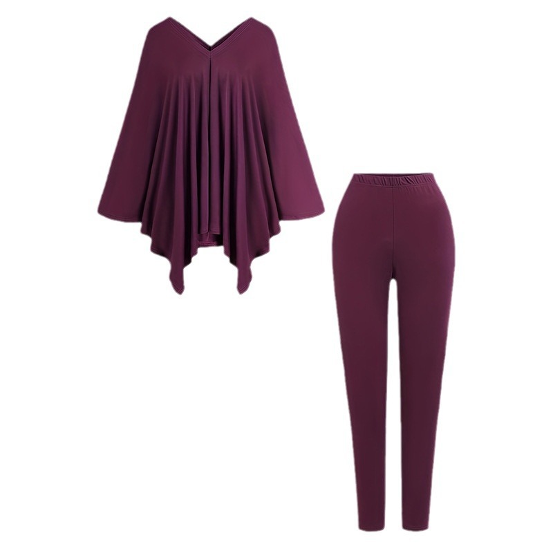 Fashionable Homey Solid-color Casual Chic Two-piece Set 2