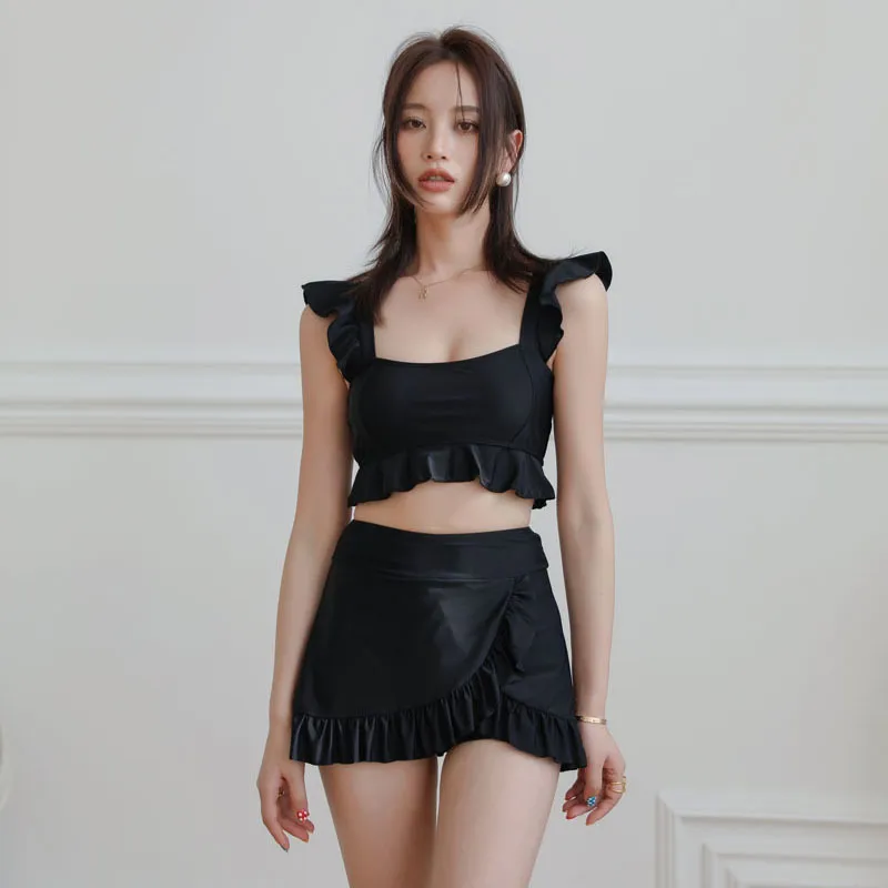 Fashion Personalised Split Swimsuit For Women - Black