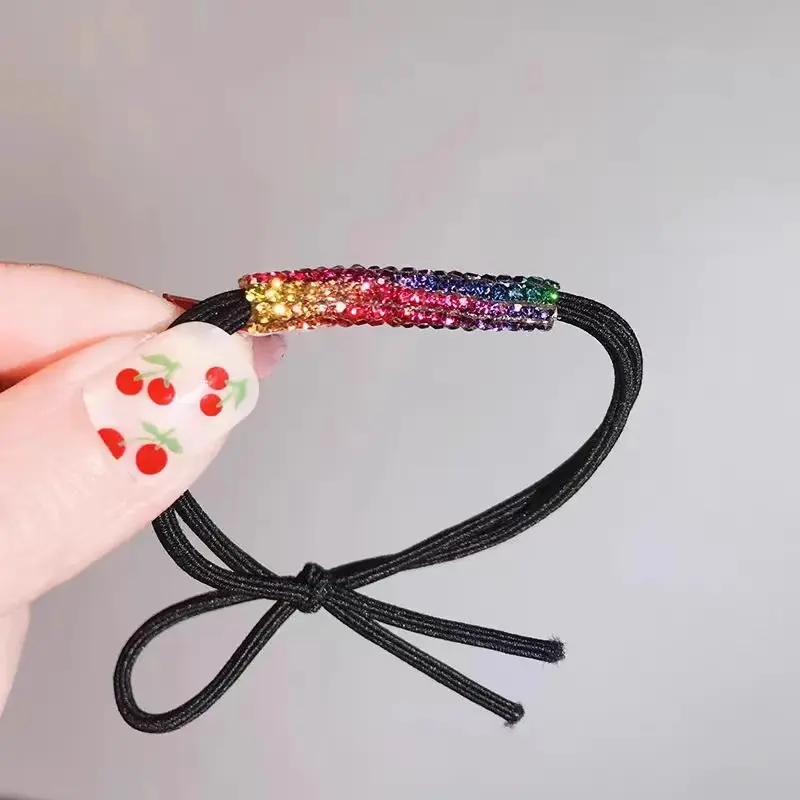 Women's Ponytail Hair Ring Crystal Accessories Half